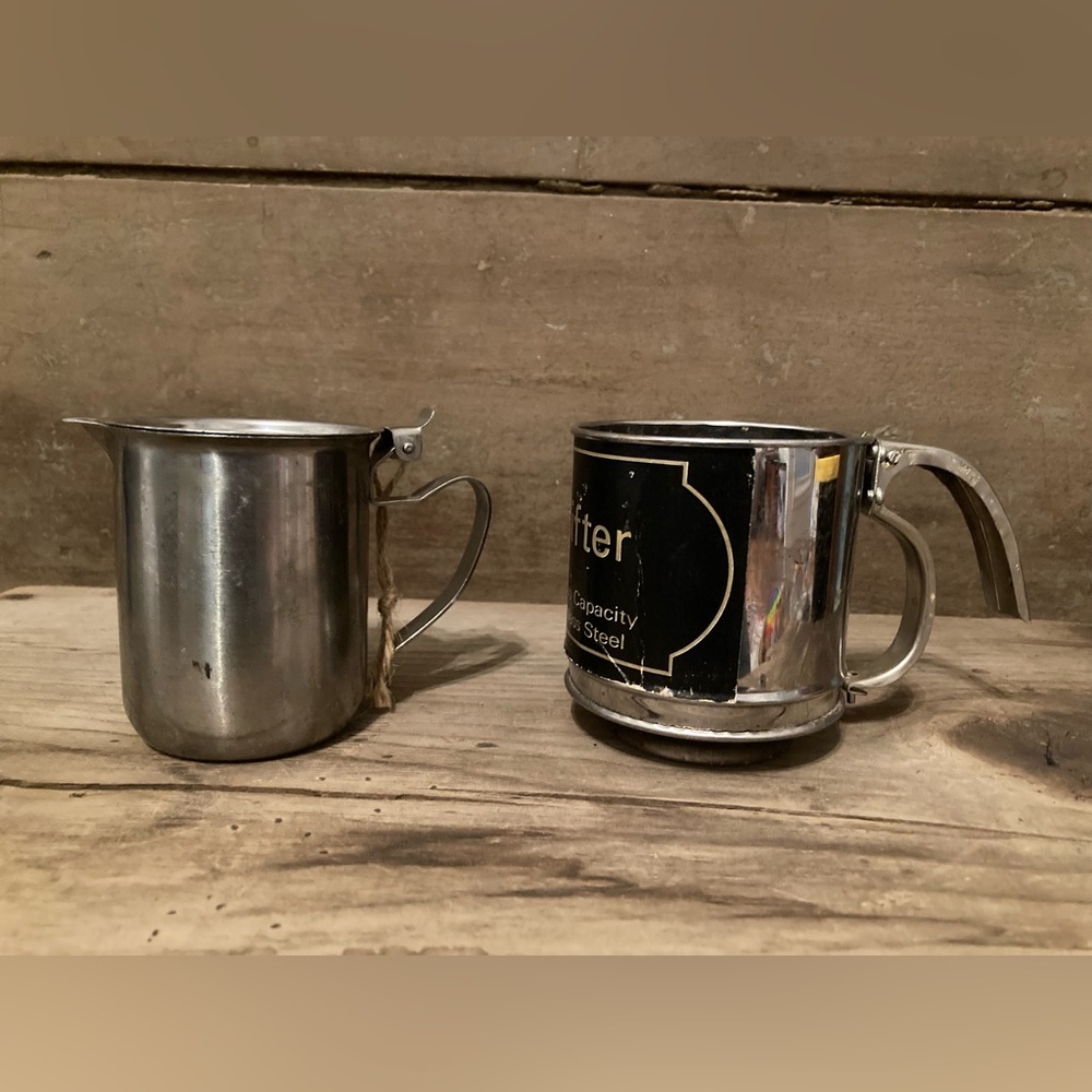 Vintage Creamer and Sifter - Kitchen Items